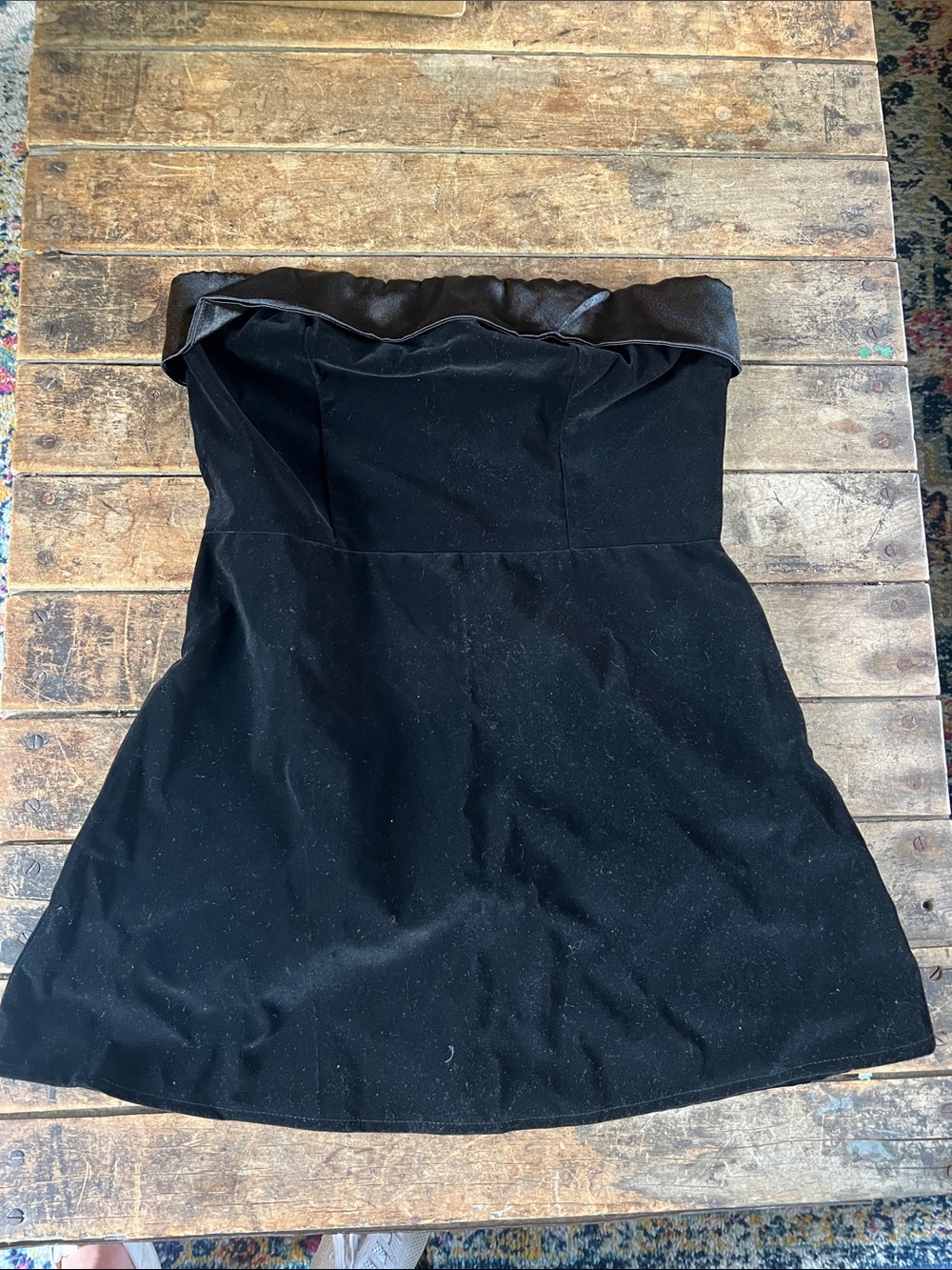 SHEIN Black Strapless Sweetheart Mini Dress